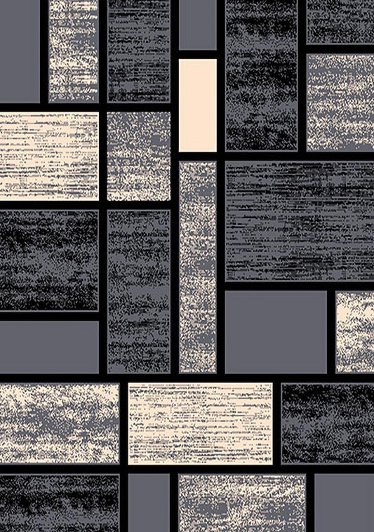 R57CO43GR 5x7' Contempo #43 Area Rug - Gray