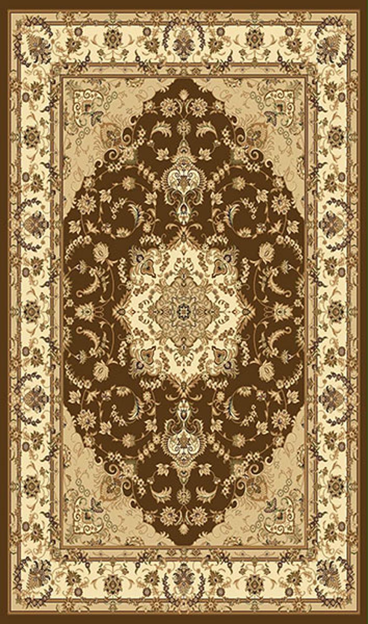 R57EL204BR 5x7' Elegance #204 Area Rug - Brown