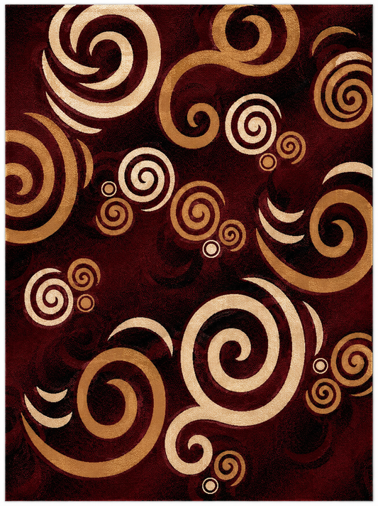 RM21BG Moderno #21 Area Rug - Burgandy