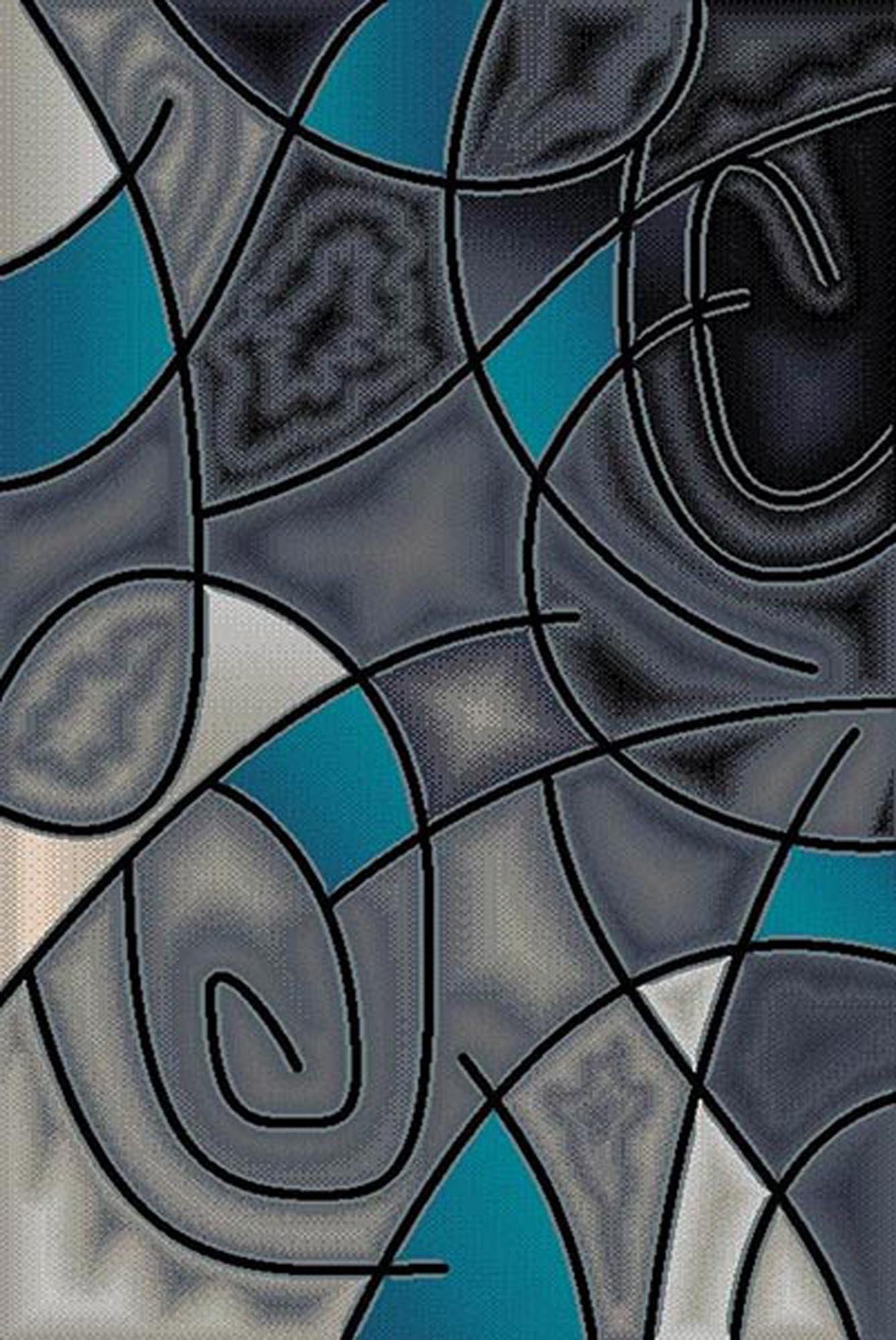 R57TZ860BL 5X7' Trendz #860 Area Rug - Blue