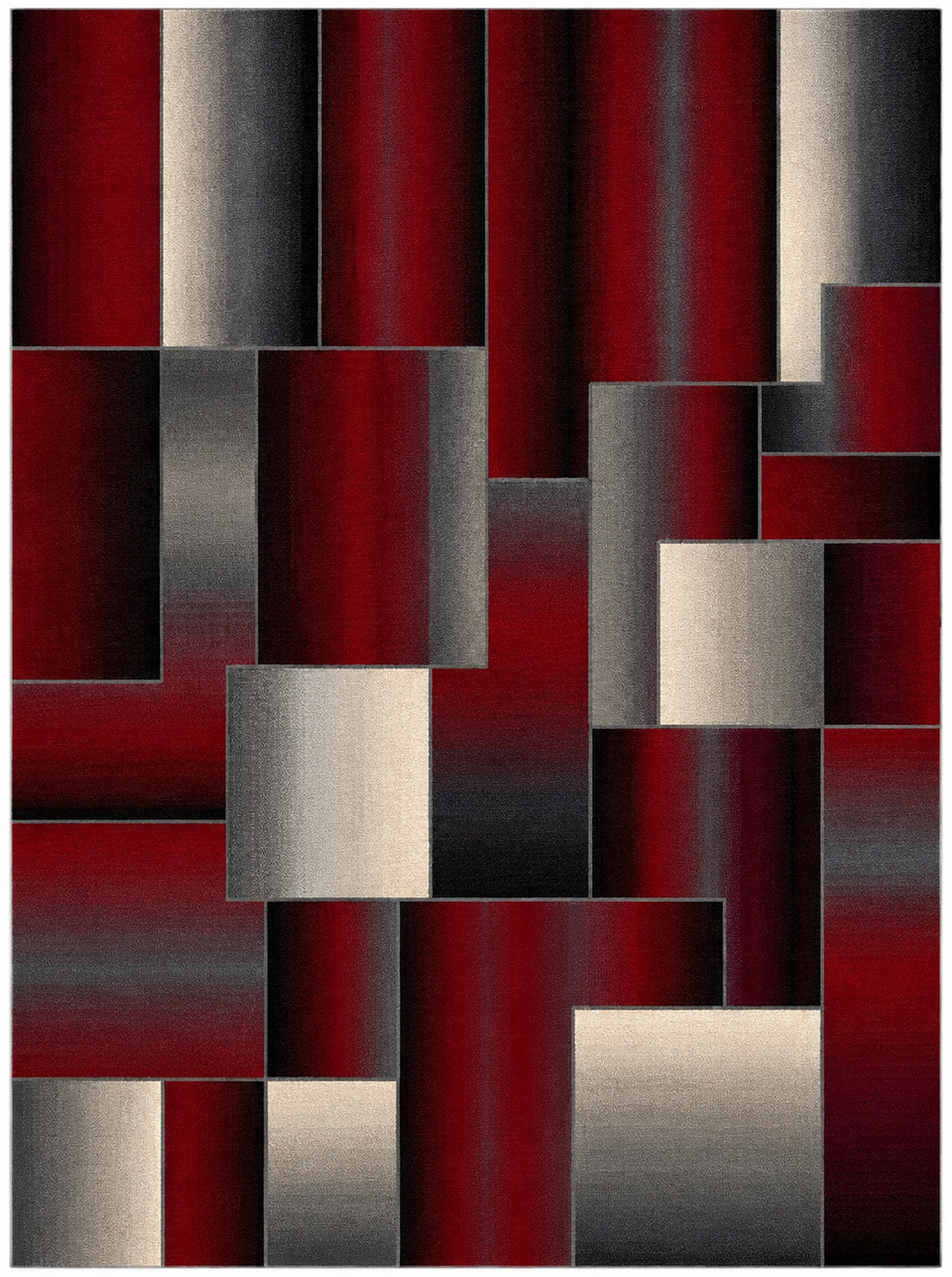 R57TZ861R 5x7' Trendz #861 Area Rug - Red