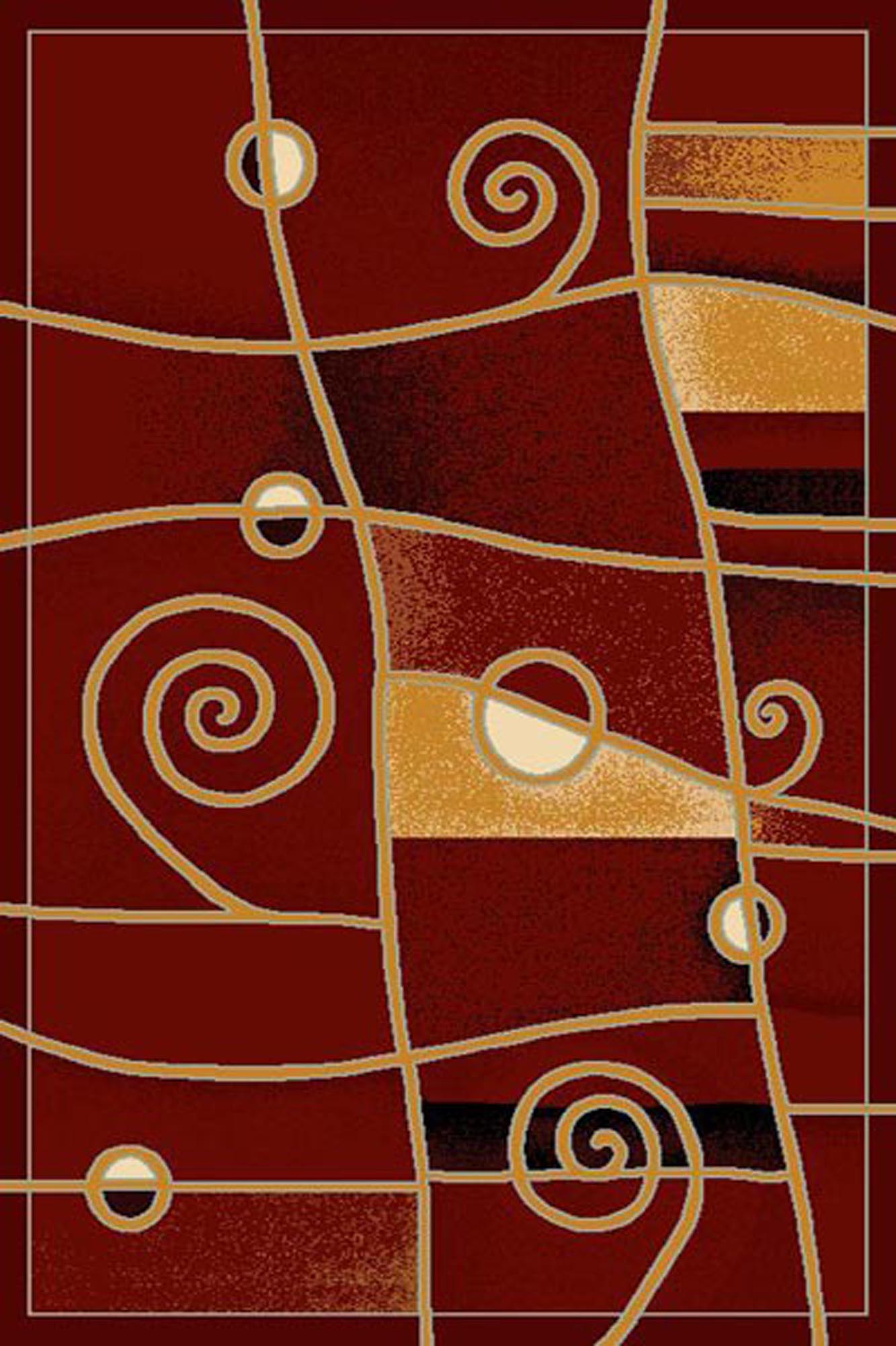 R69G22BG 5X7' Gallery #22 Area Rug - Burgandy