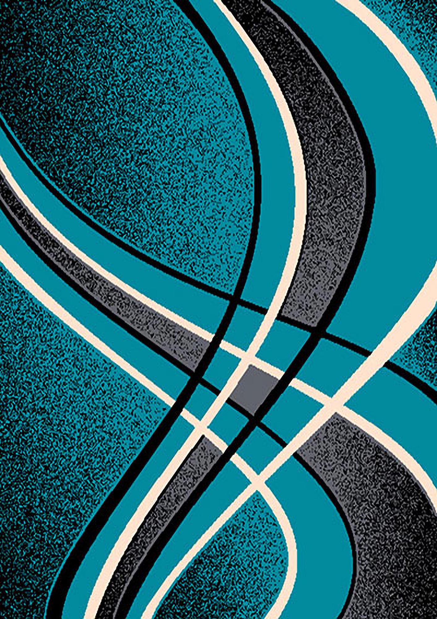 R811CO42TU 8x10' Contempo #42 Area Rug - Turquoise