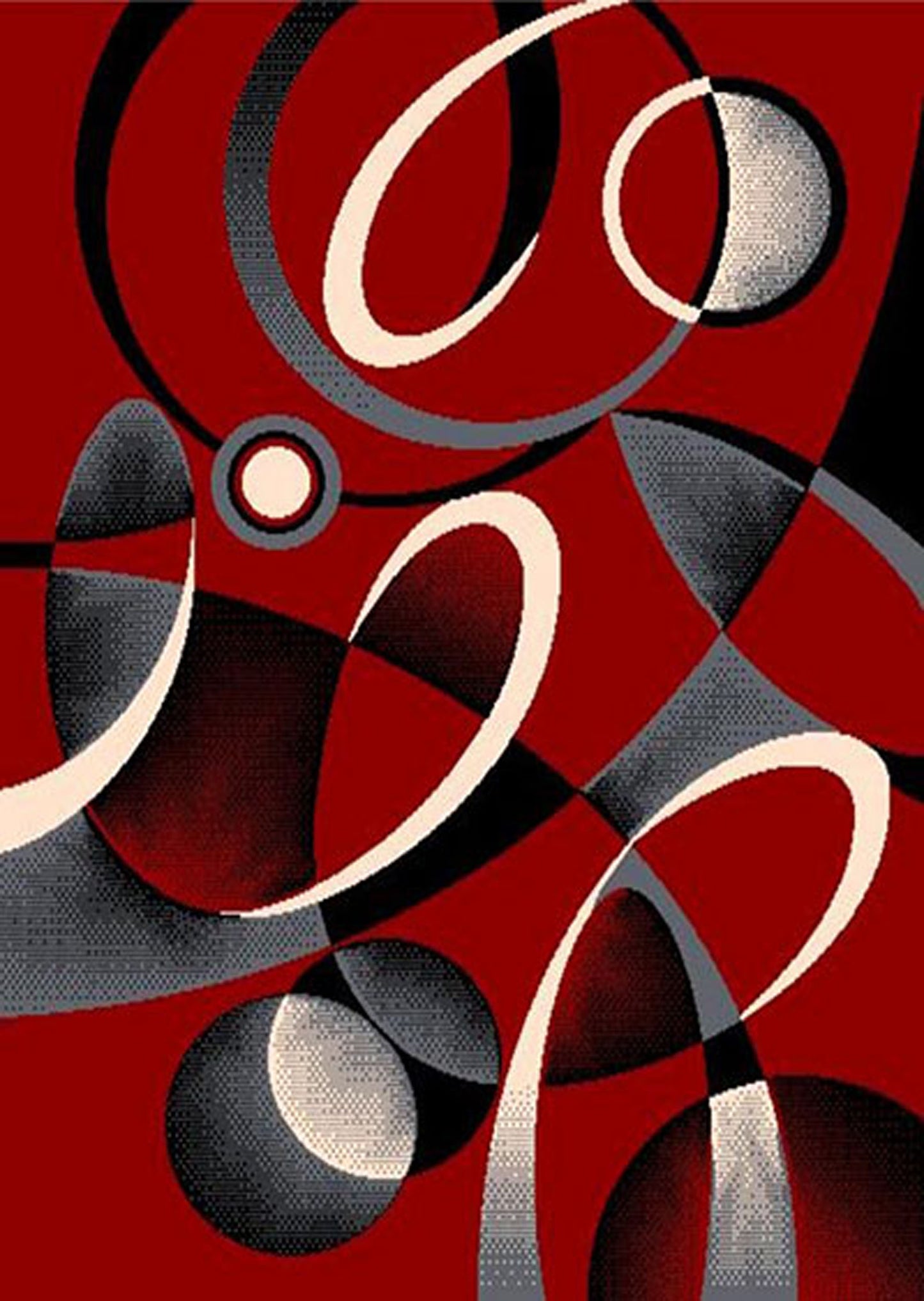 R811CO45R 8x10' Contempo #45 Area Rug - Red