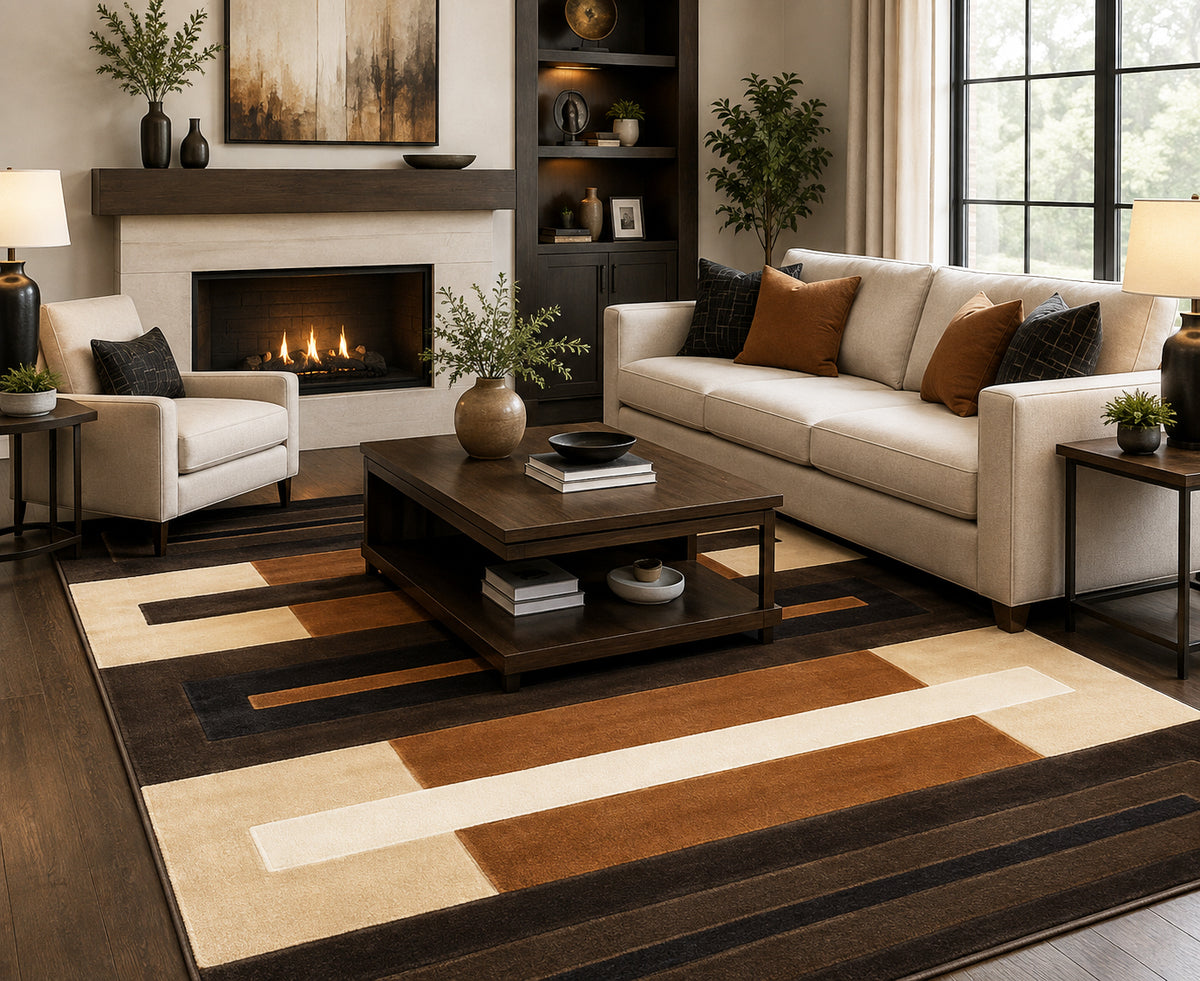 EX557CH 8x10' Extacy #557 Area Rug - Chocolate