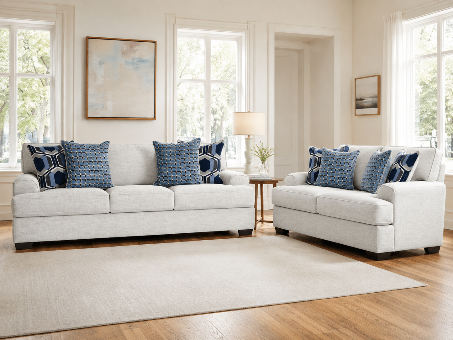 3660 Sofa & Loveseat Set - Bowie Sugar