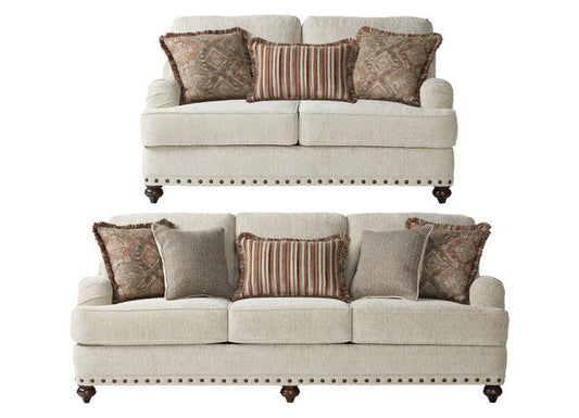 17285 Sofa & Loveseat Set - Cycle Hay