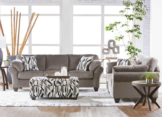 22400 Sofa & Loveseat Set - Safari Cobblestone
