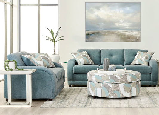 23600 Sofa & Loveseat Set - Cruiser Aquamarine