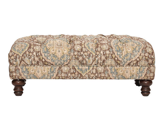 8750 Ottoman - Tapestry Ocean Cliff