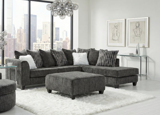 H-1852 Sectional - Galactic Charcoal