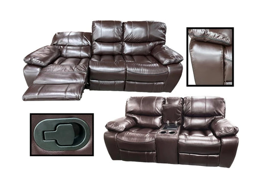RR9931 Reclining Sofa & Loveseat - Brown